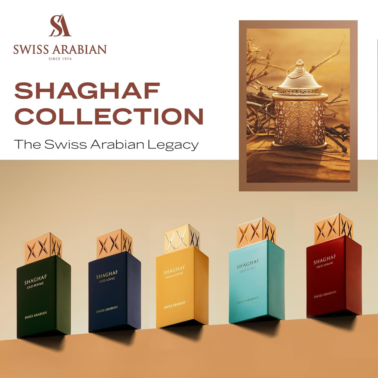 Shaghaf Oud par Swiss Arabian – Oud, Safran & Vanille Gourmande (Unisexe)