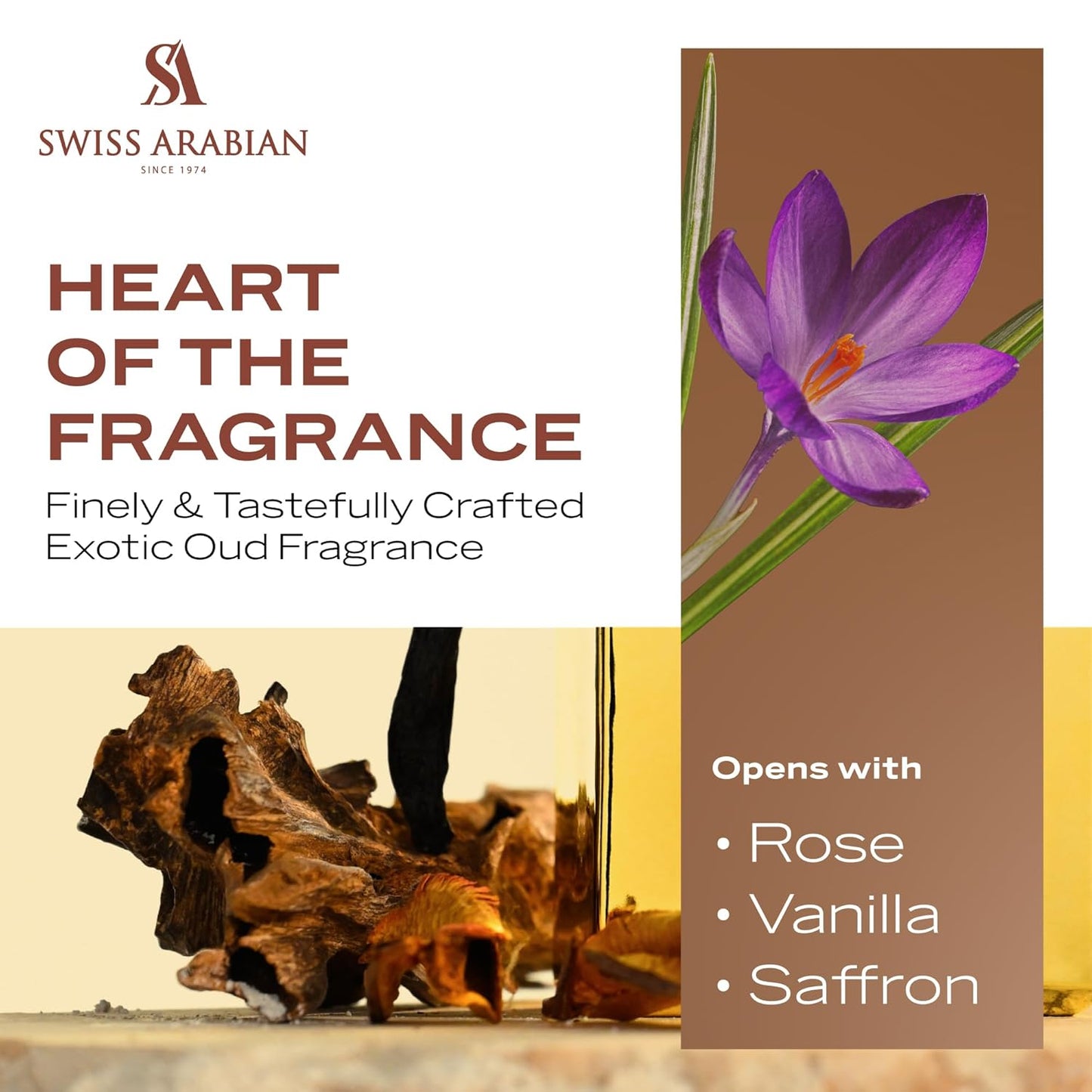 Shaghaf Oud par Swiss Arabian – Oud, Safran & Vanille Gourmande (Unisexe)